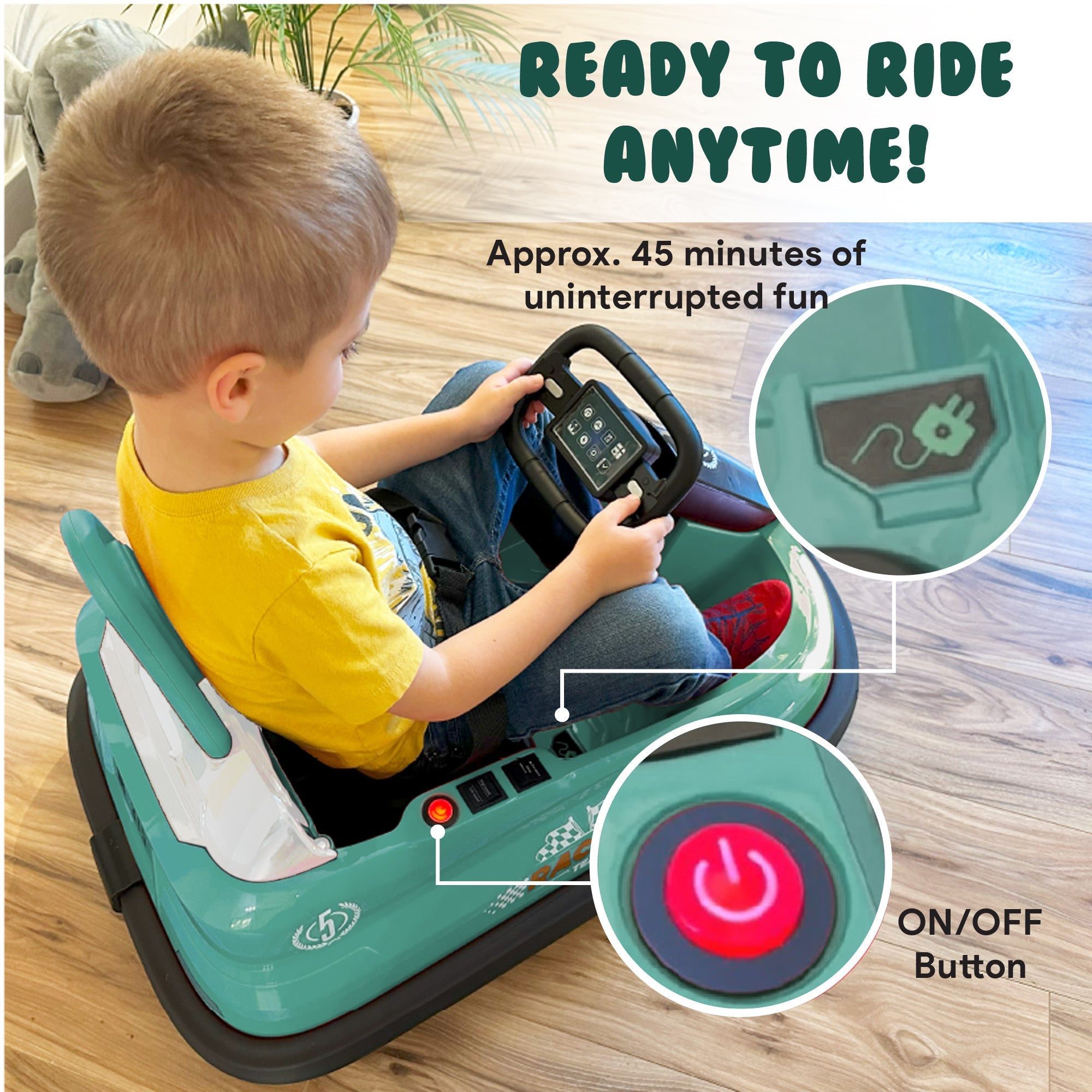 Bumper Car For Toddlers - Ages 1.5-6 Years