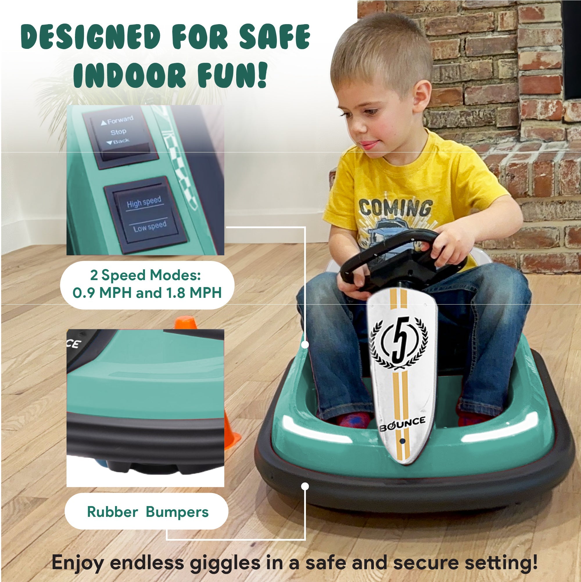 Bumper Car For Toddlers - Ages 1.5-6 Years