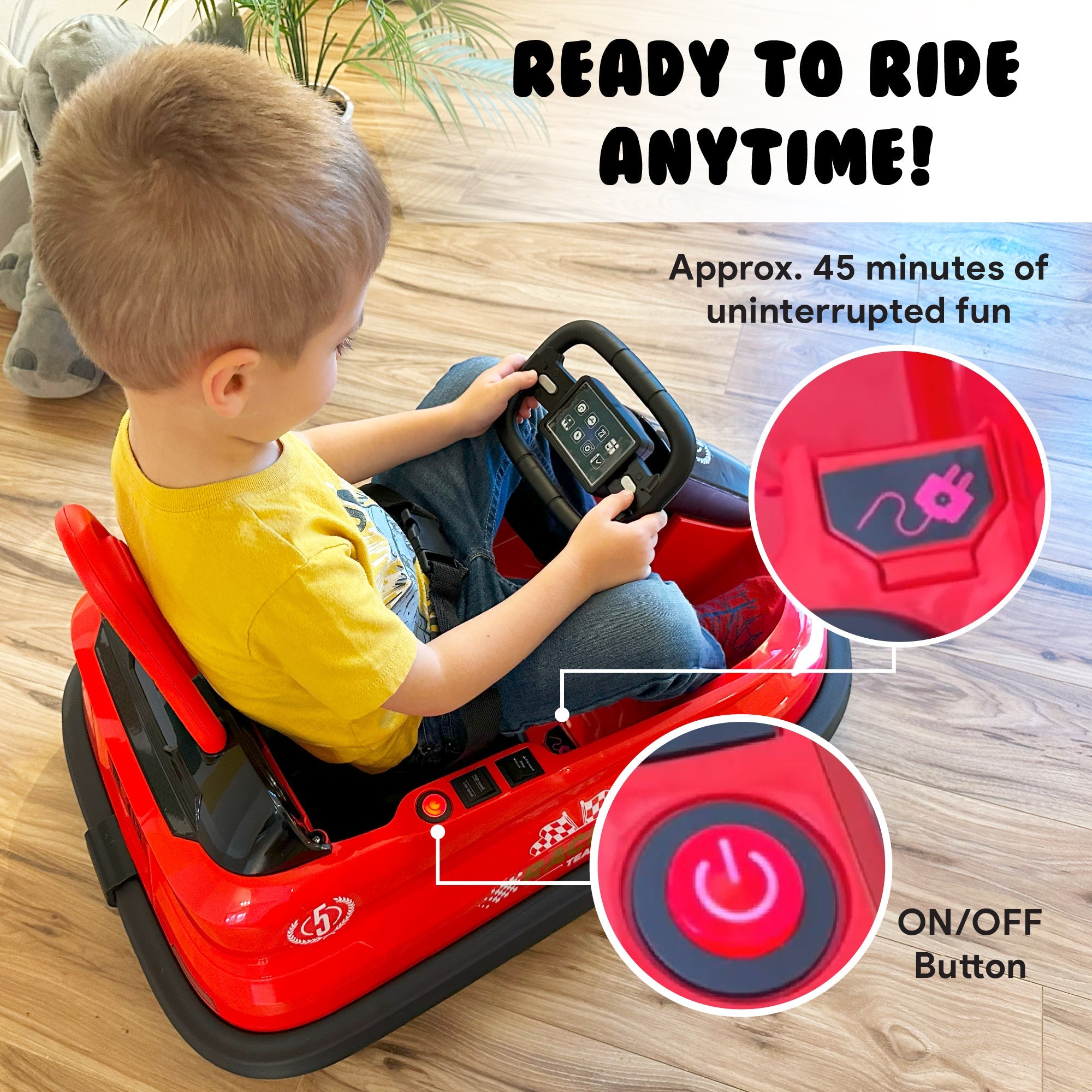 Bumper Car For Toddlers - Ages 1.5-6 Years