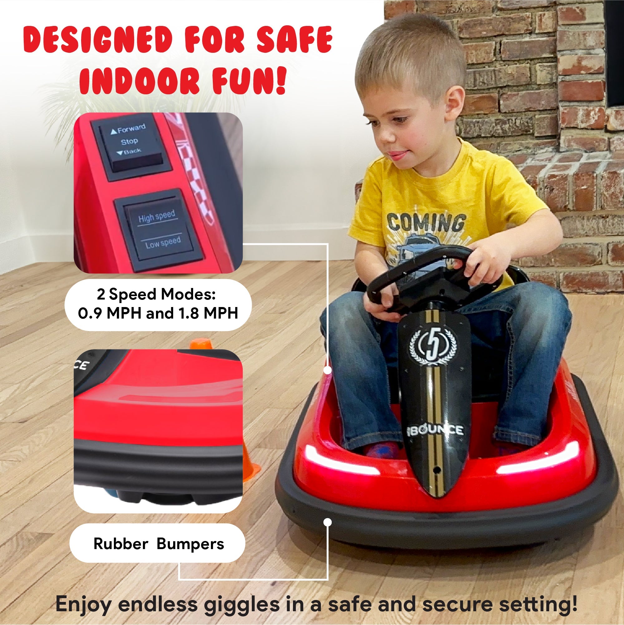 Bumper Car For Toddlers - Ages 1.5-6 Years