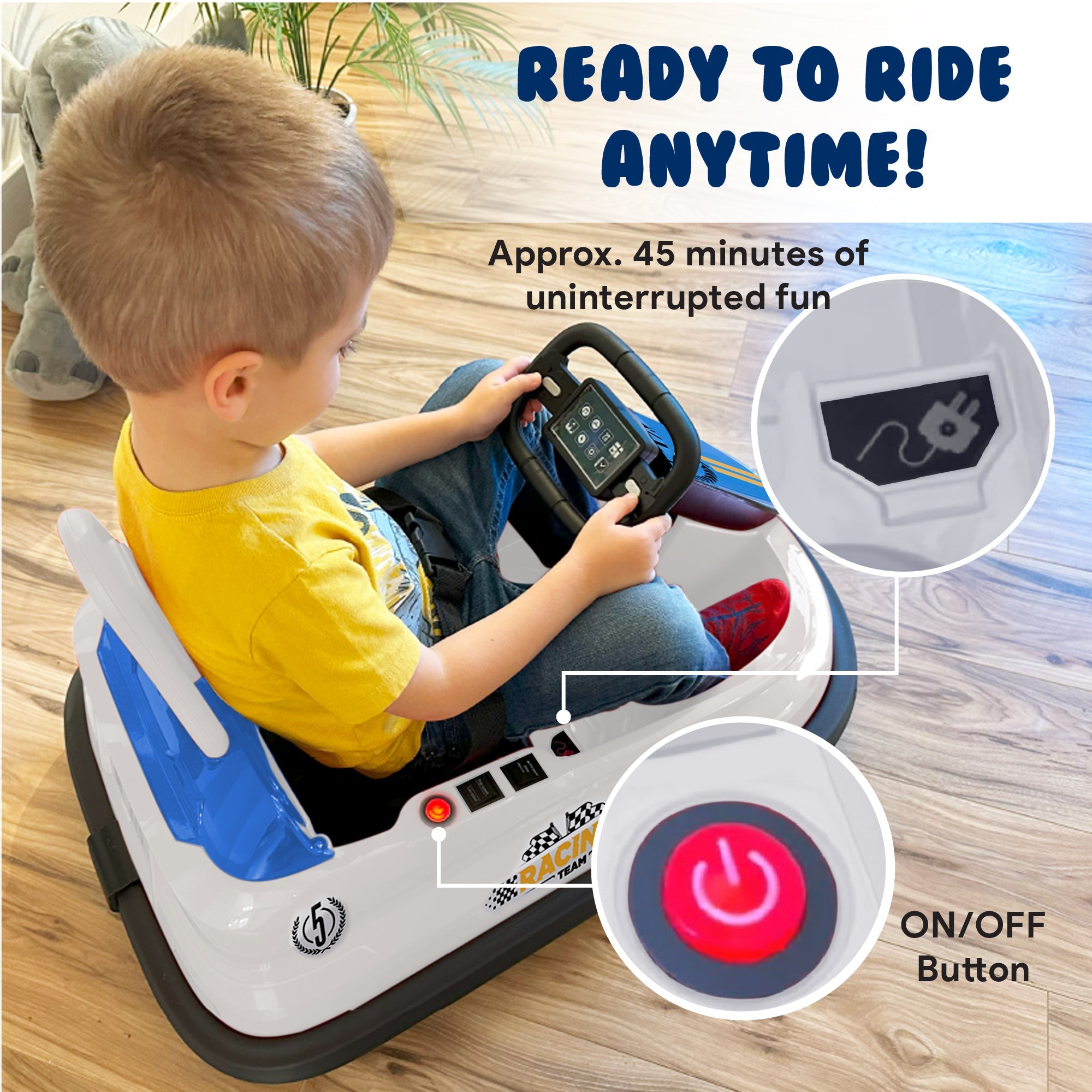 Bumper Car For Toddlers - Ages 1.5-6 Years