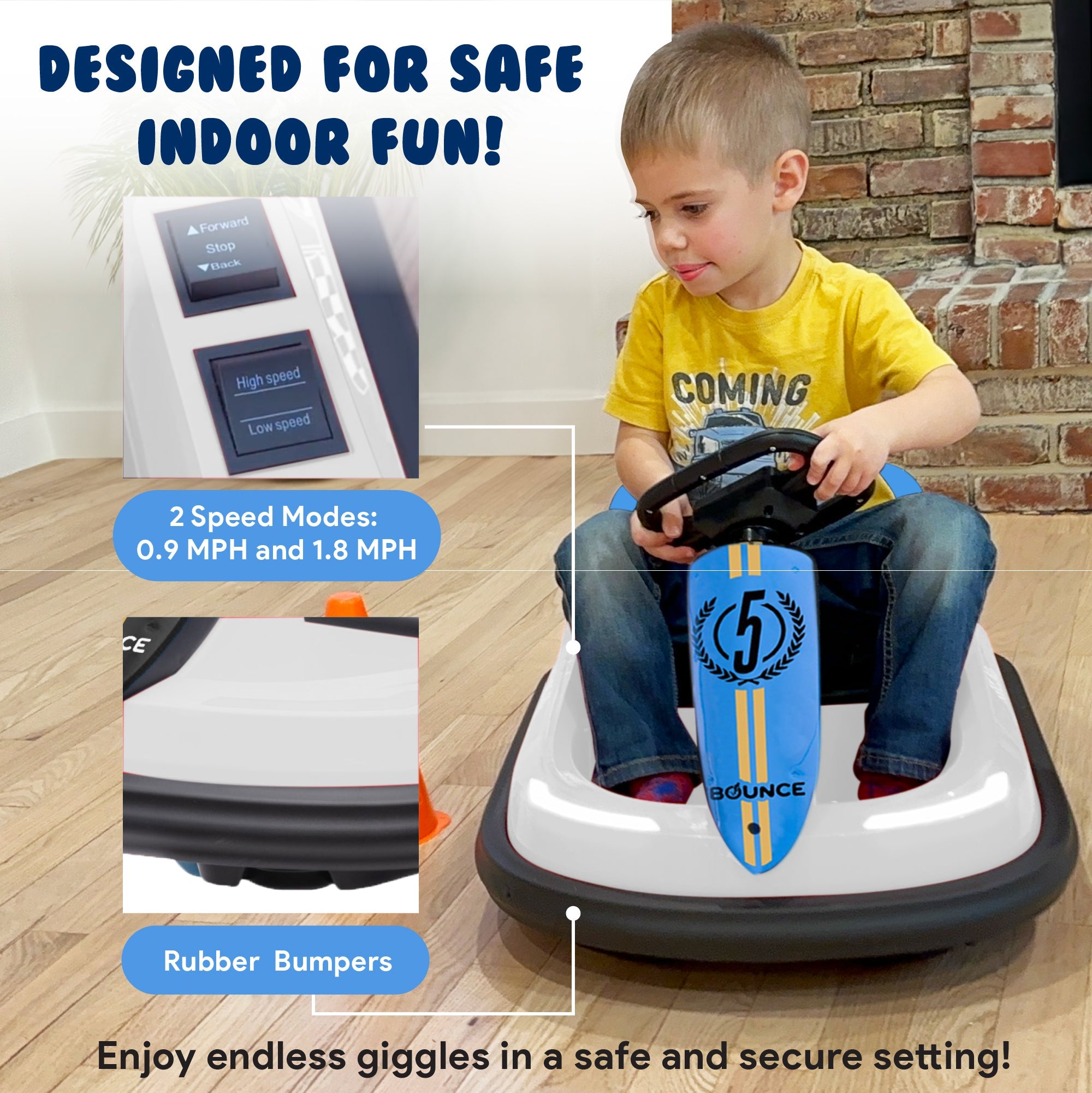 Bumper Car For Toddlers - Ages 1.5-6 Years