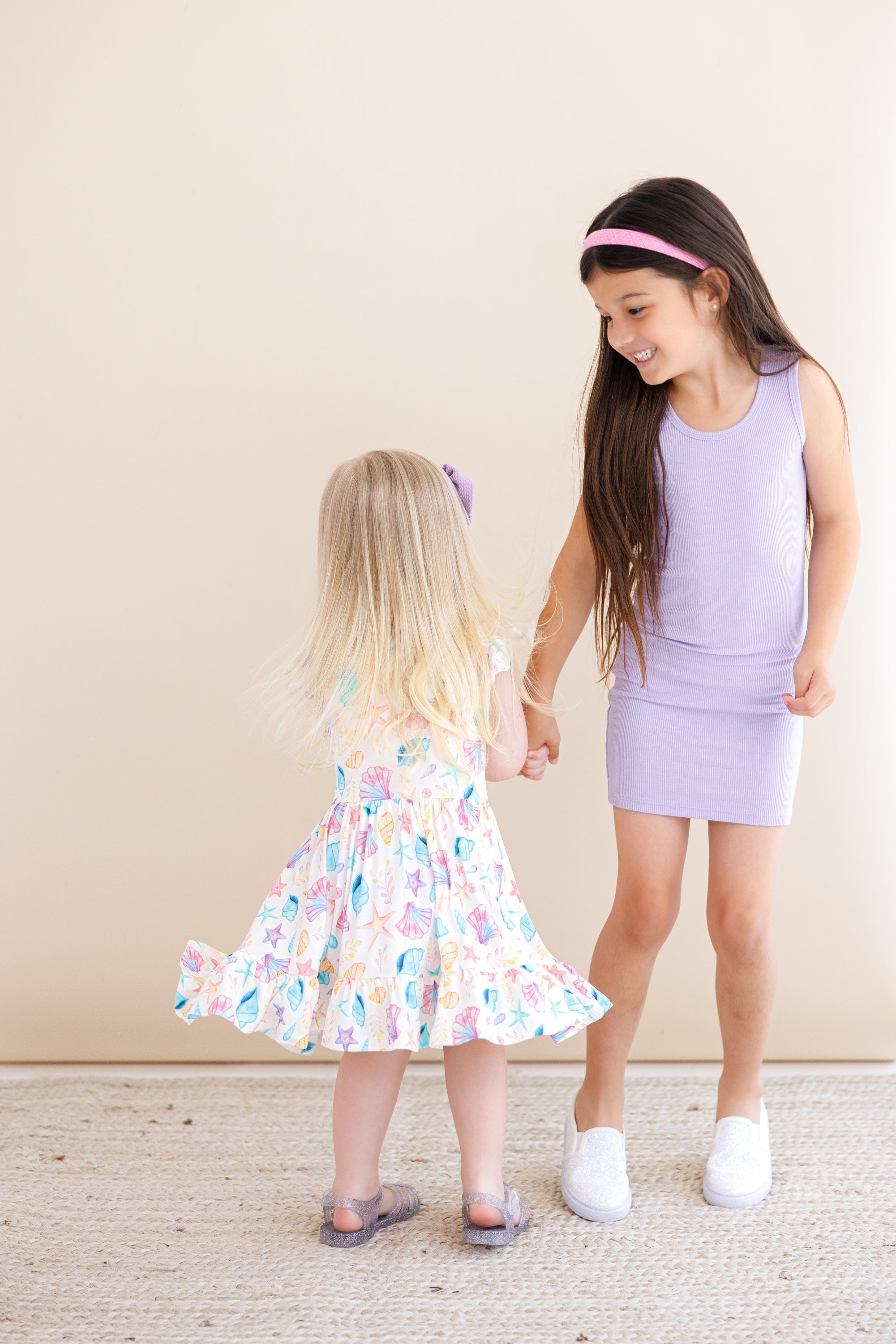 Lavender Ribbed Tank Dress
