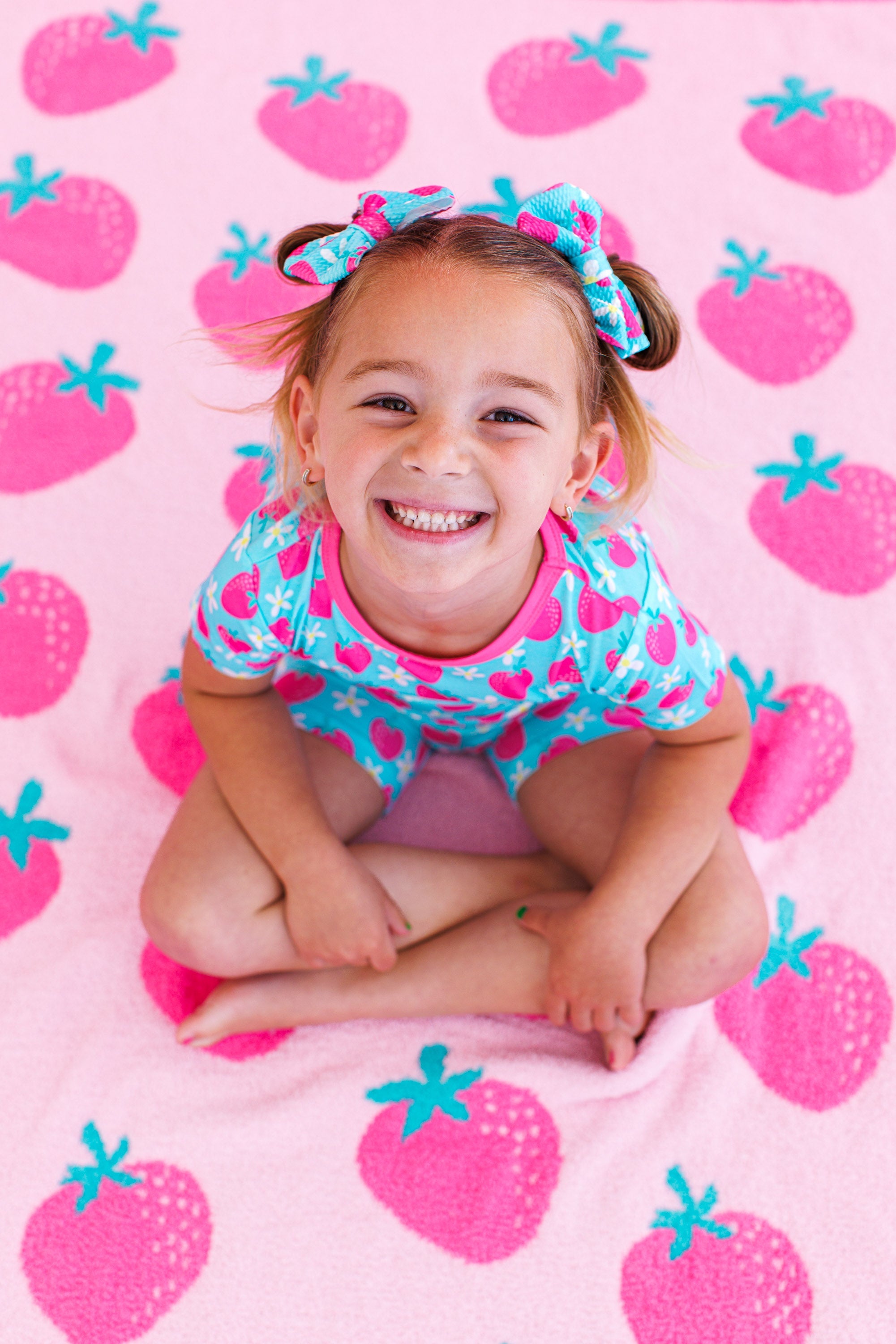 Strawberry Microfiber Birdie Blanket- Throw