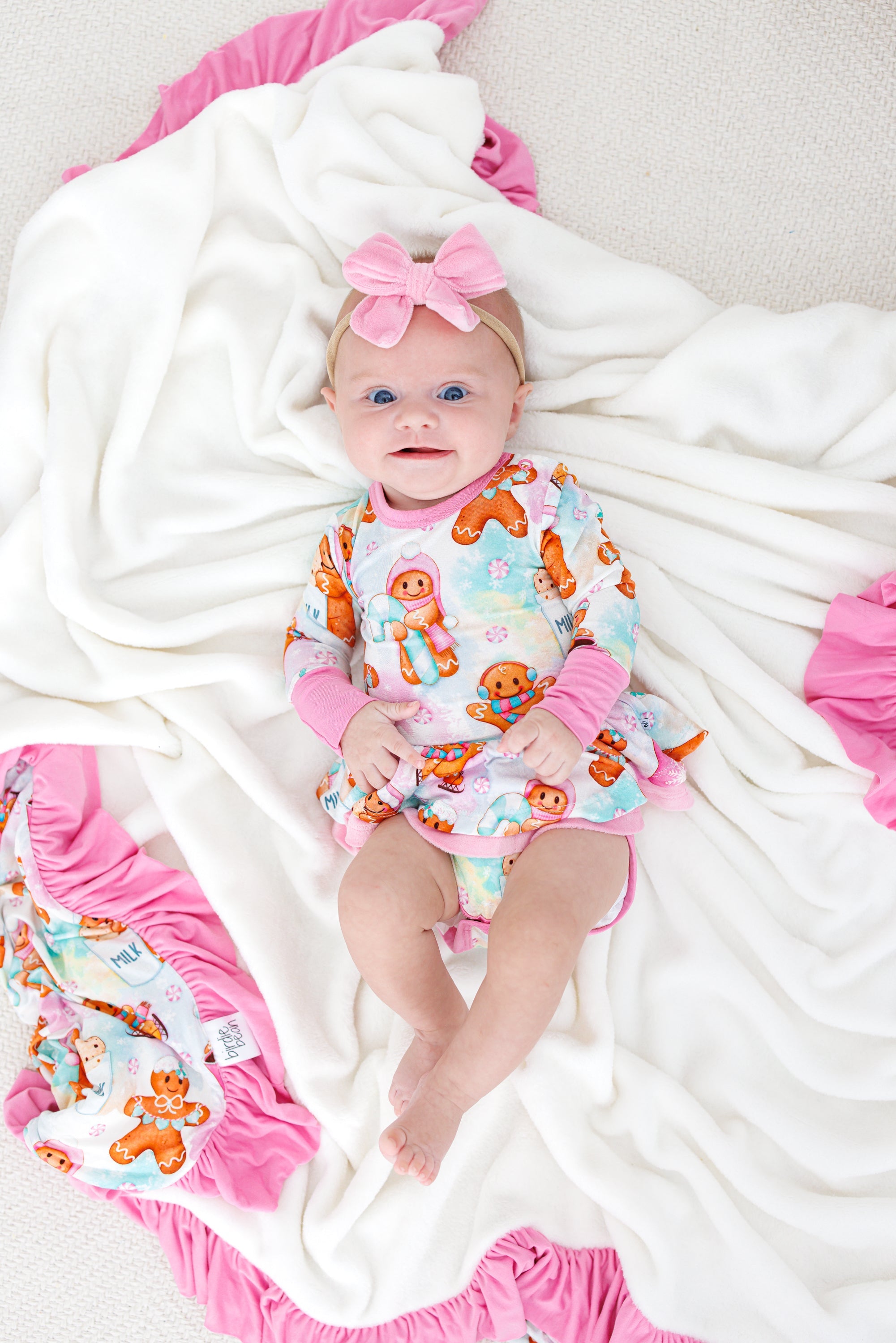 Meri Ruffle Plush Birdie Blanket: Toddler