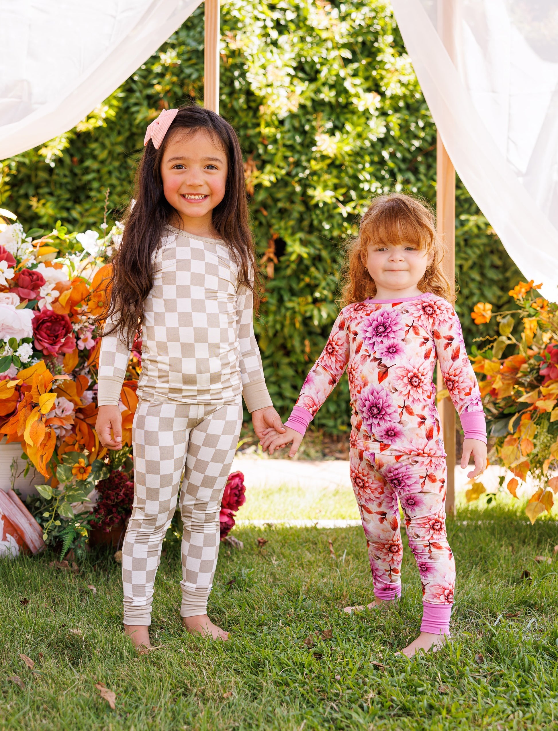 Oat Check 2-piece Pajamas