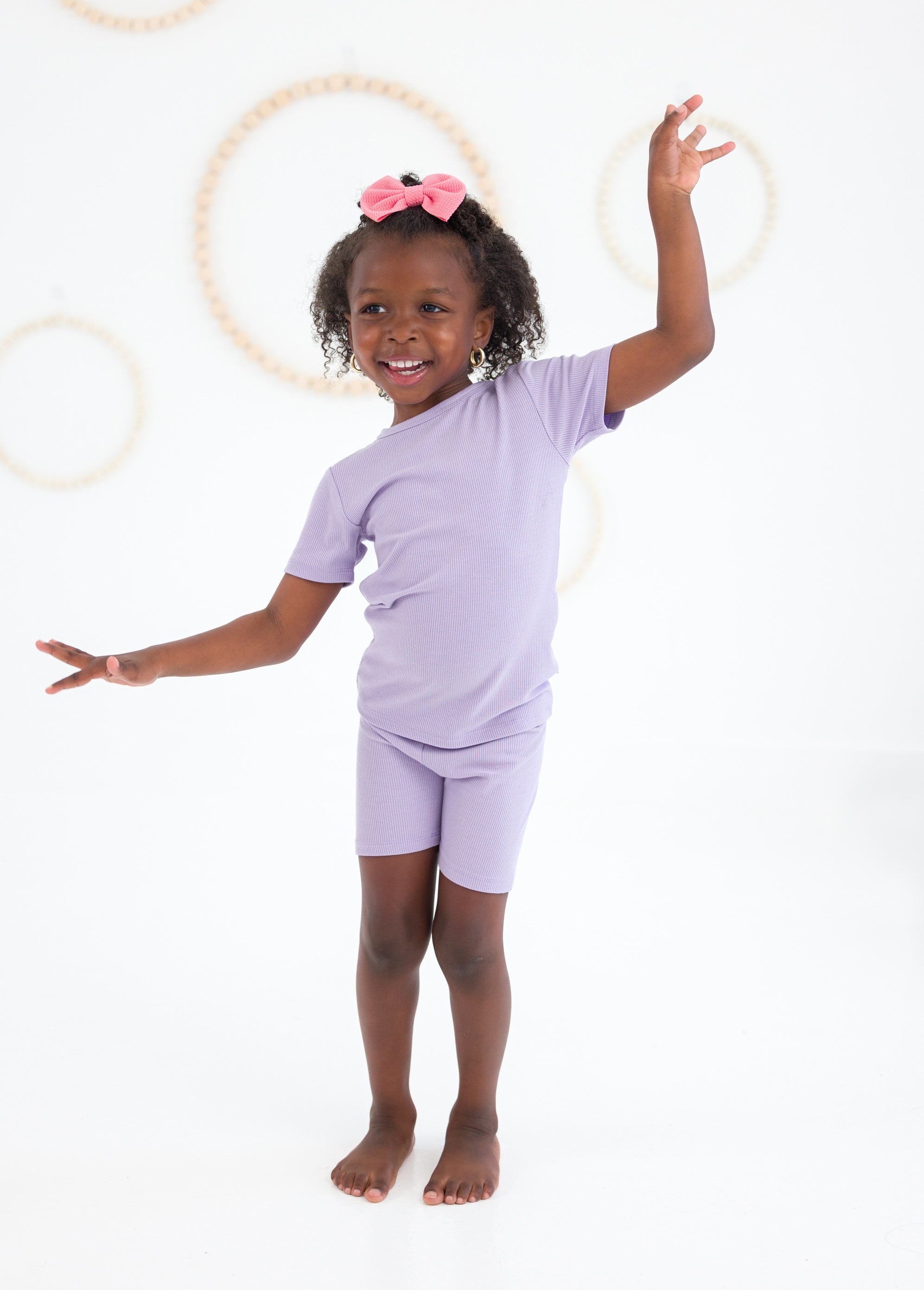 Lavender Ribbed 2-piece Pajamas