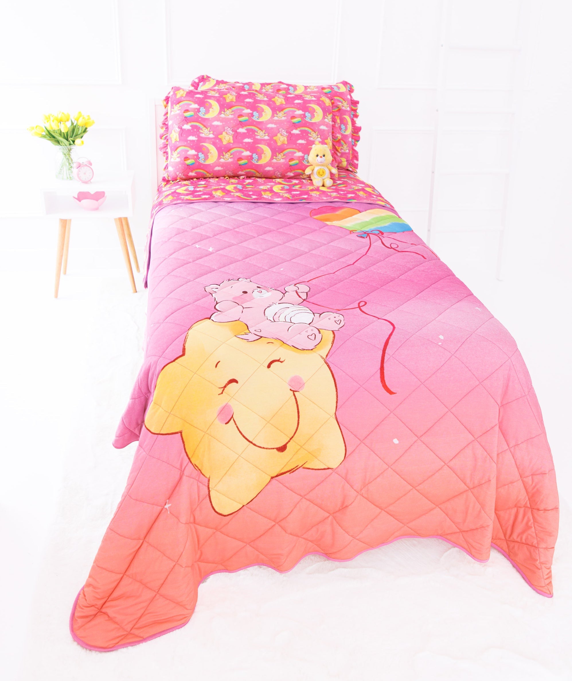 Care Bears Baby™ Pink Stars Twin Birdie Quilt