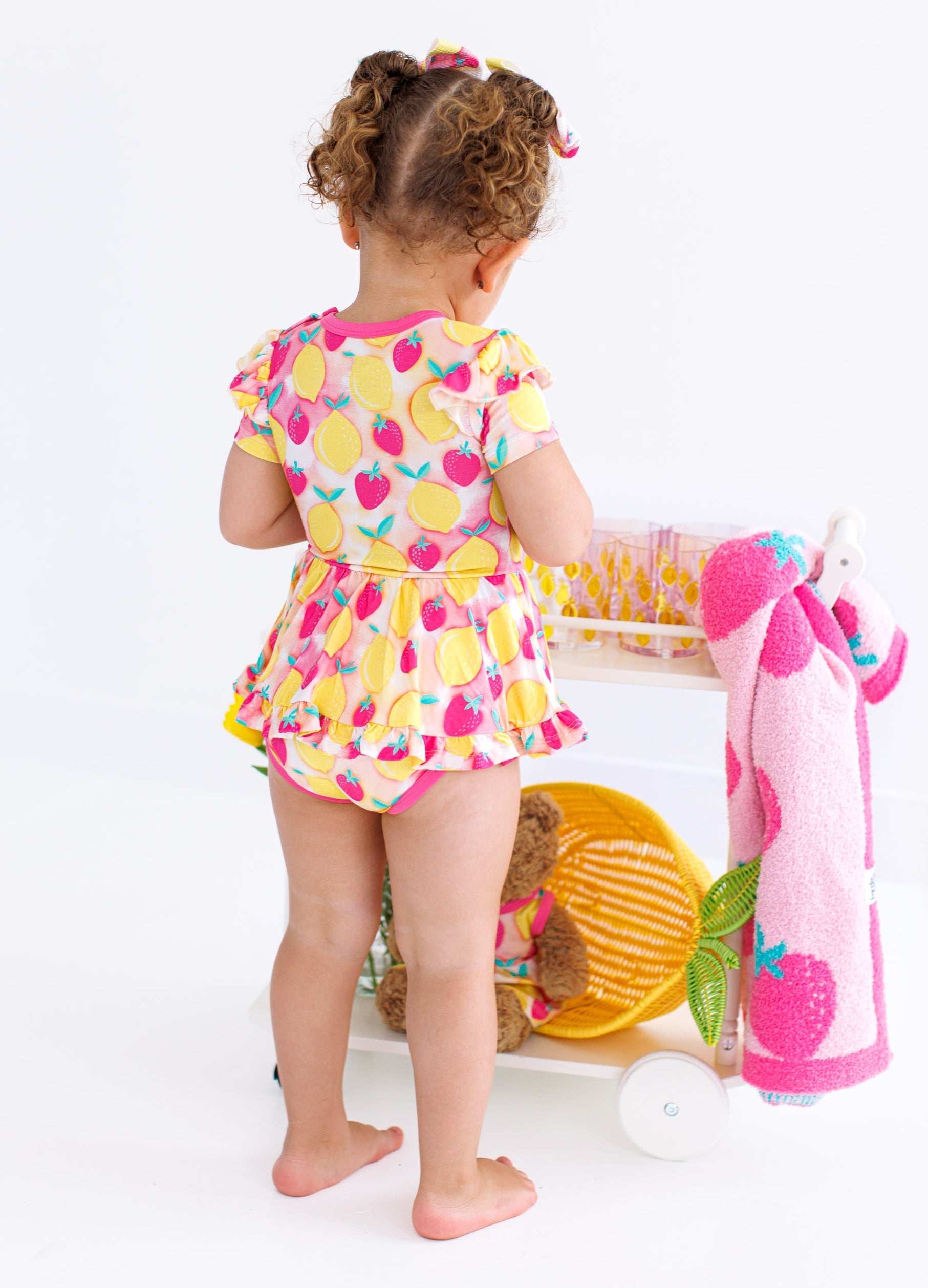 Strawberry Microfiber Birdie Blanket- Stroller