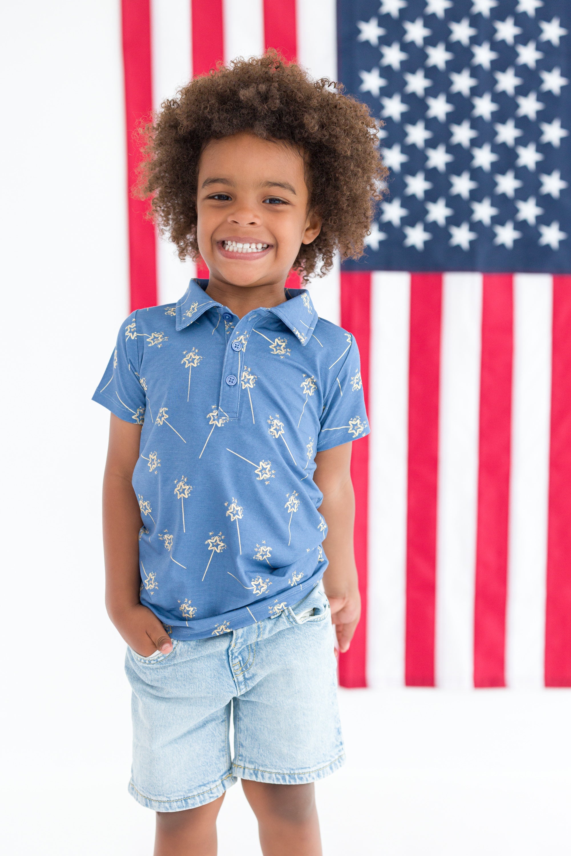 Sparkler Gold Foil Polo Shirt