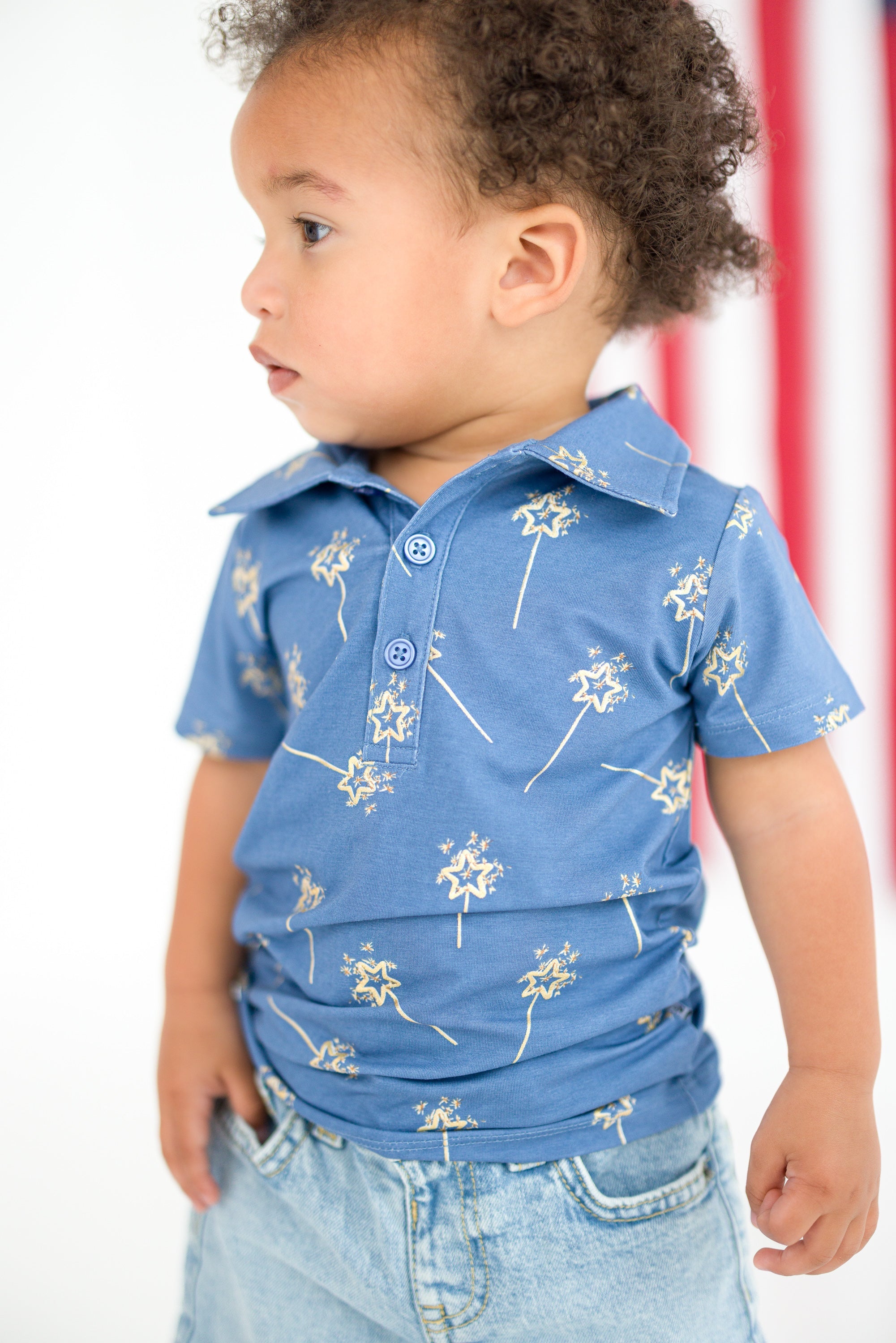 Sparkler Gold Foil Polo Shirt