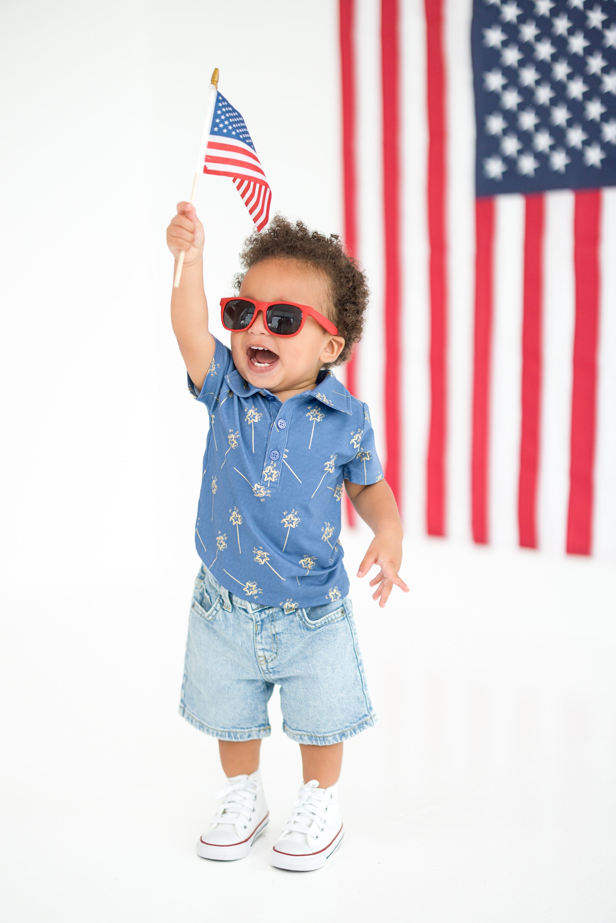 Sparkler Gold Foil Polo Shirt