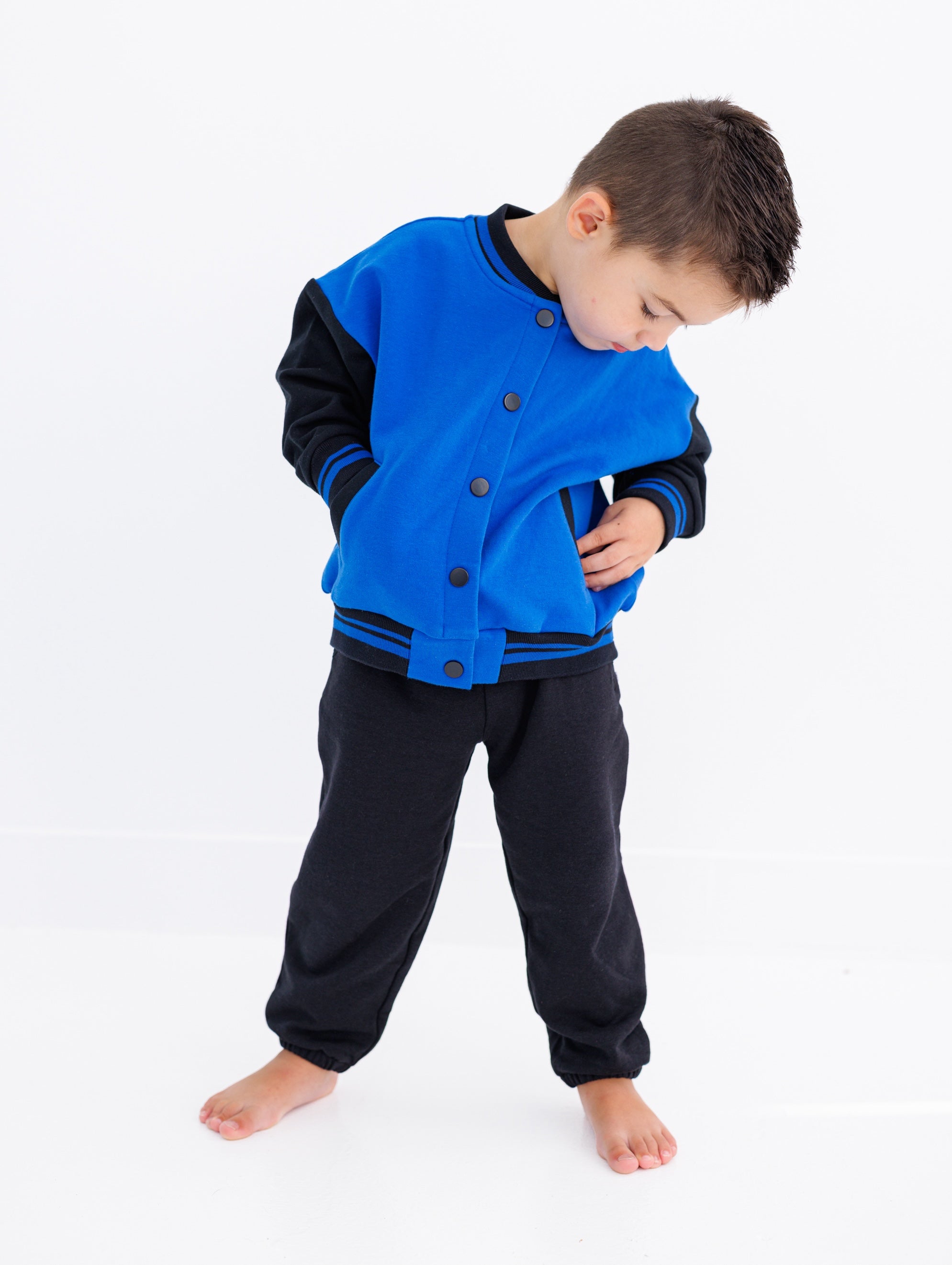 Blue And Black Varsity Jacket