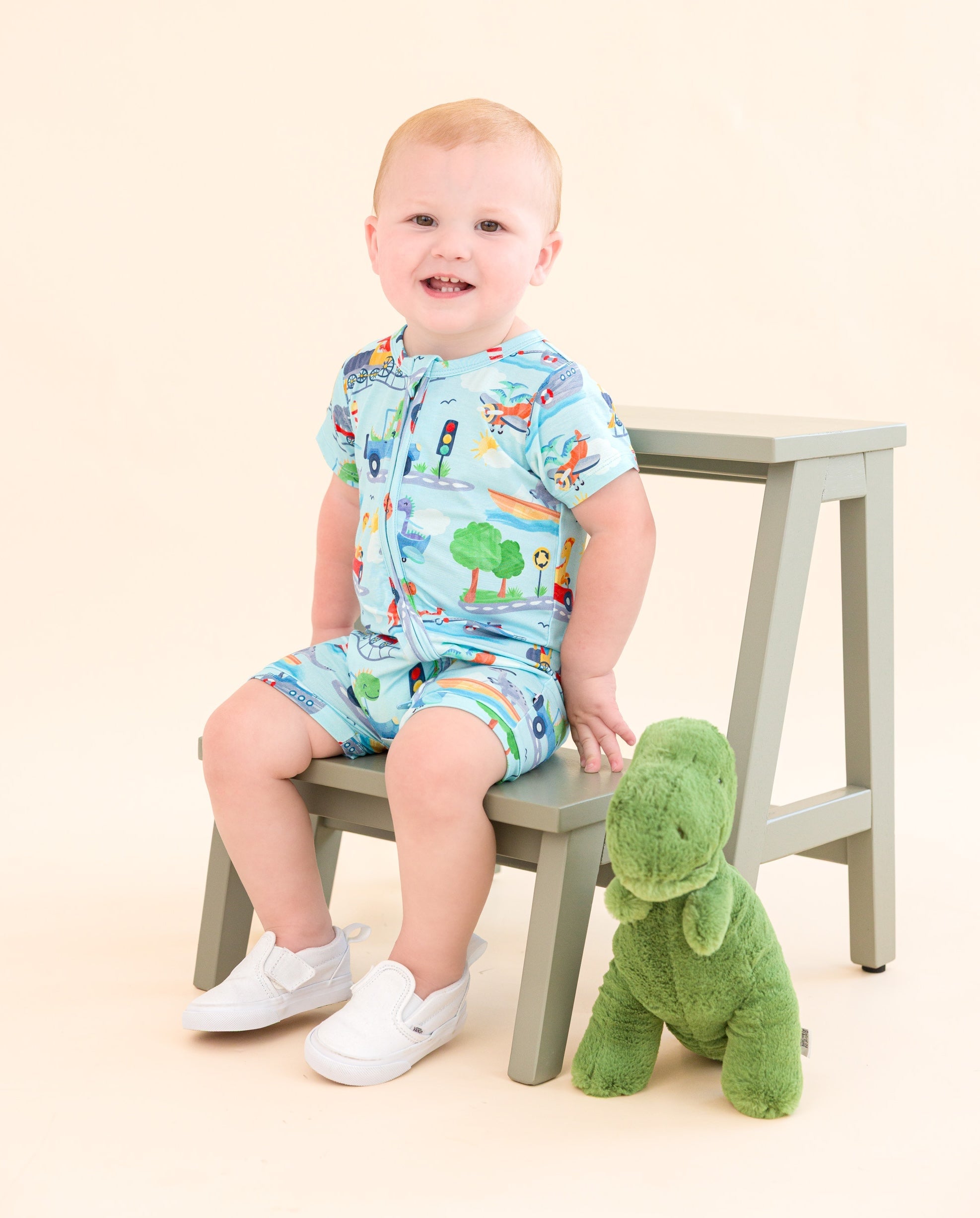 Ziggy Zip Shortie Romper