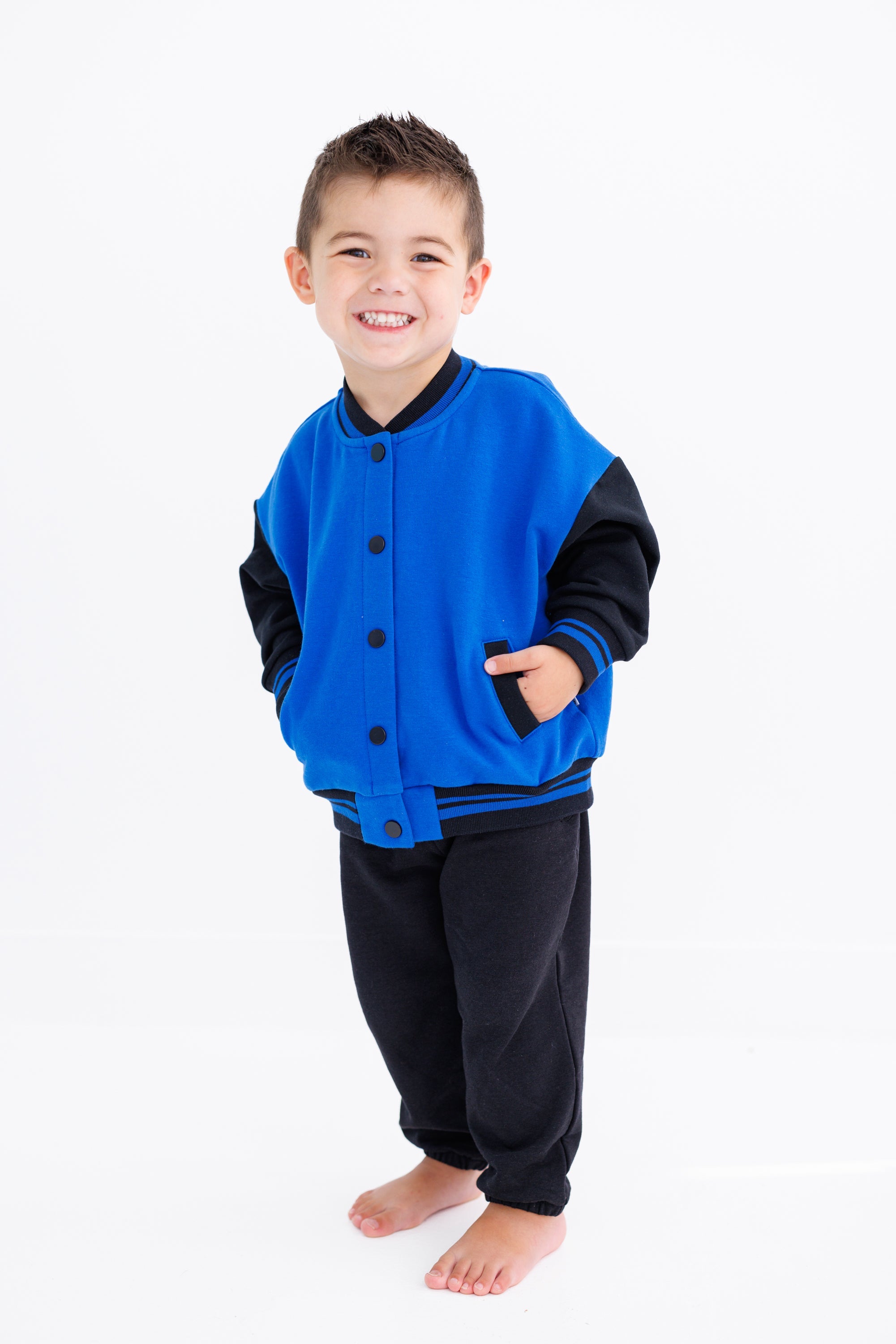 Blue And Black Varsity Jacket