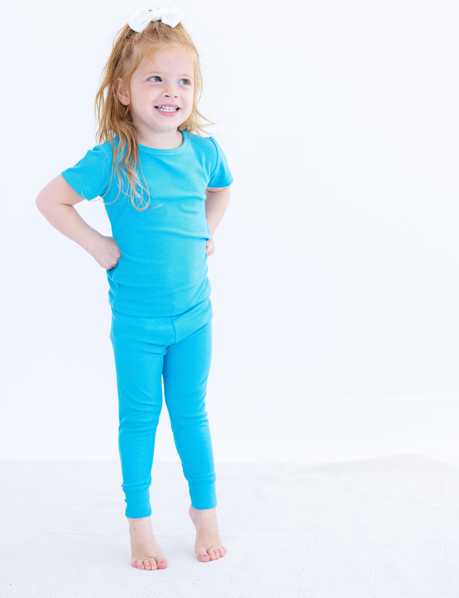 Aquarius Ribbed 2-piece Pajamas