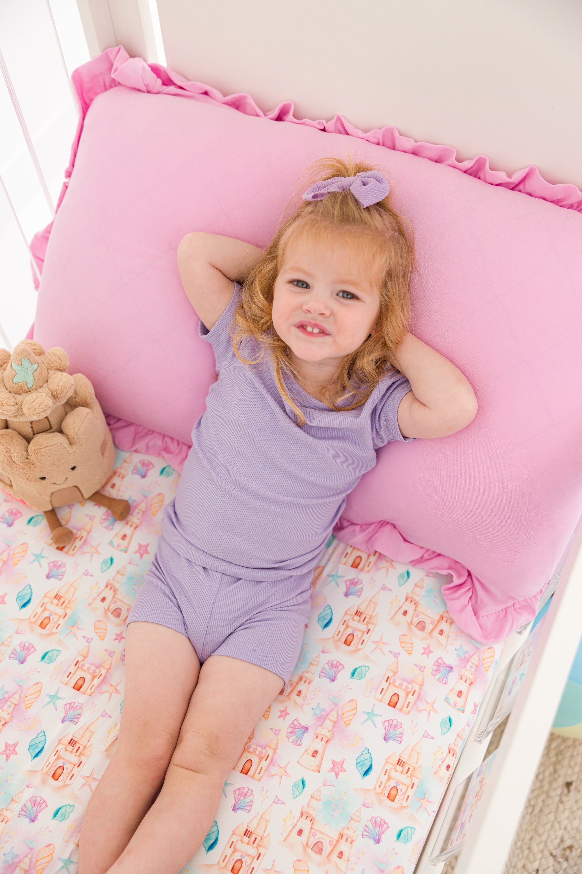 Lavender Ribbed 2-piece Pajamas