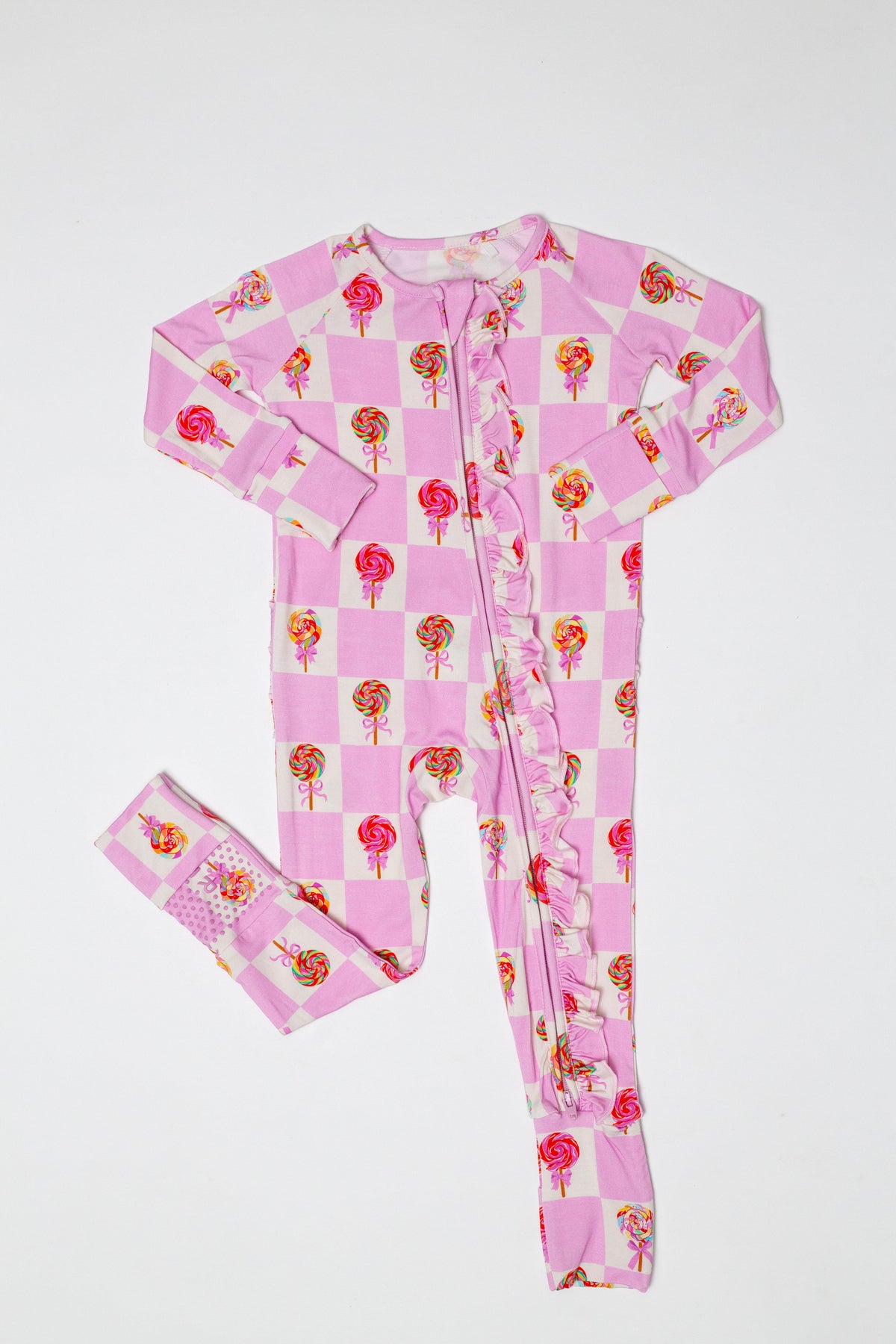 My First Lollipop Bamboo Onesie: Buttery Soft Pink Romper