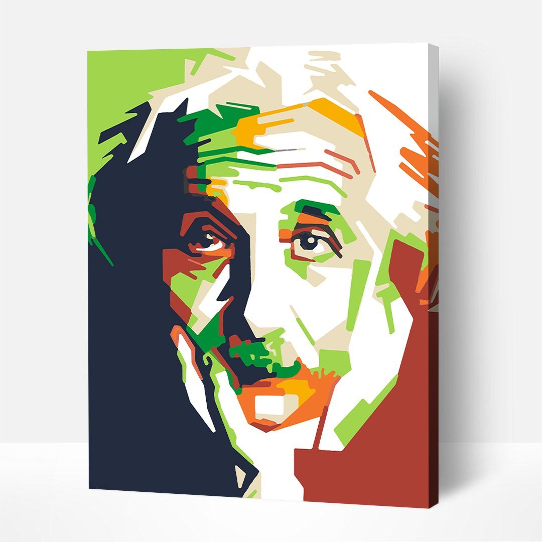 Albert Einstein – Paint By Numbers Kit | Artwille | 14x18 Inch Canvas