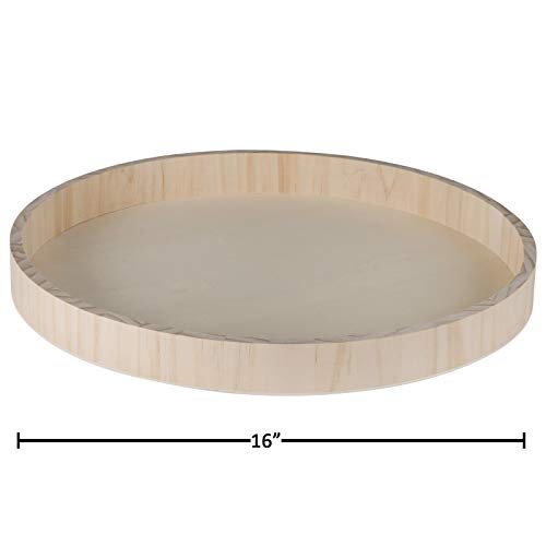 Wooden Nested Serving Trays Five Piece Set Round