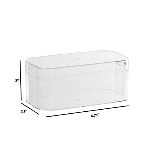 Clear Acrylic Boxes 4.75"x2.5"x2" 24 Pack