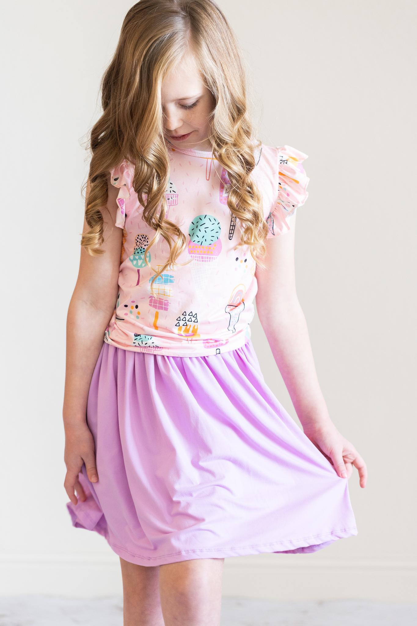 Sale Bright Lilac Twirl Skirt