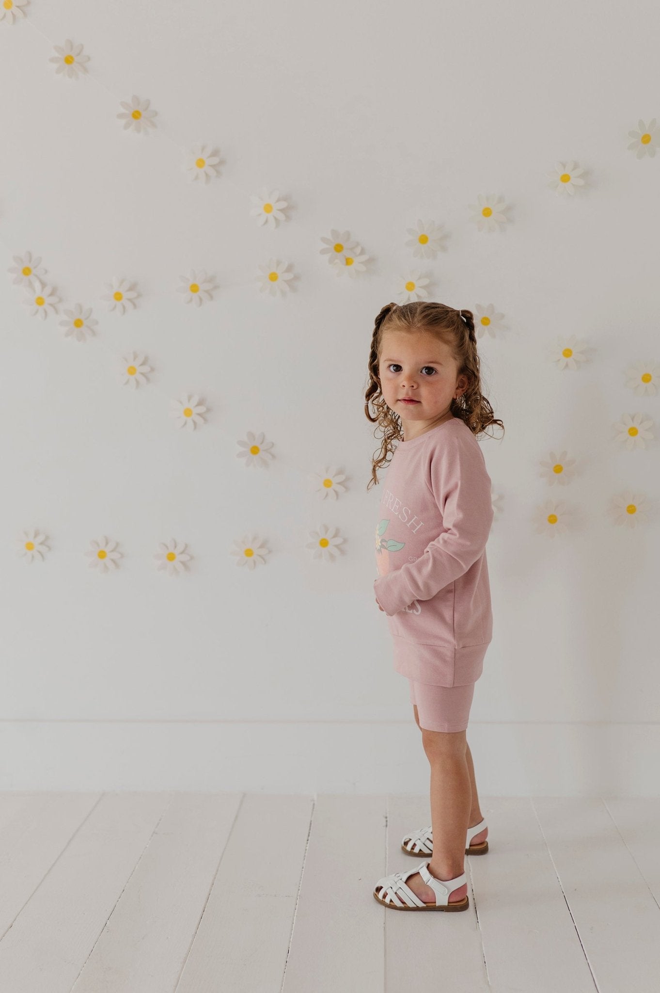 Girls Raglan Sweatshirt In Farm Fresh Strawberries