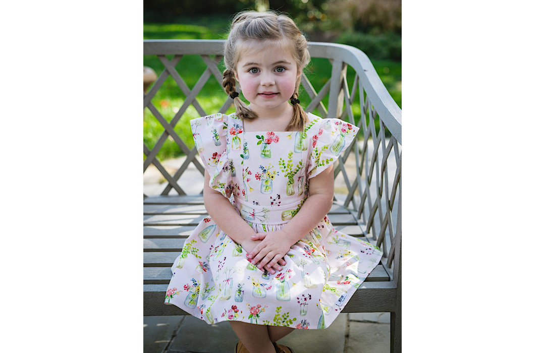 Vintage Inspired Dress In Pink Plants