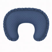 Denim Dot Ruffle Nursing Pillow Cover