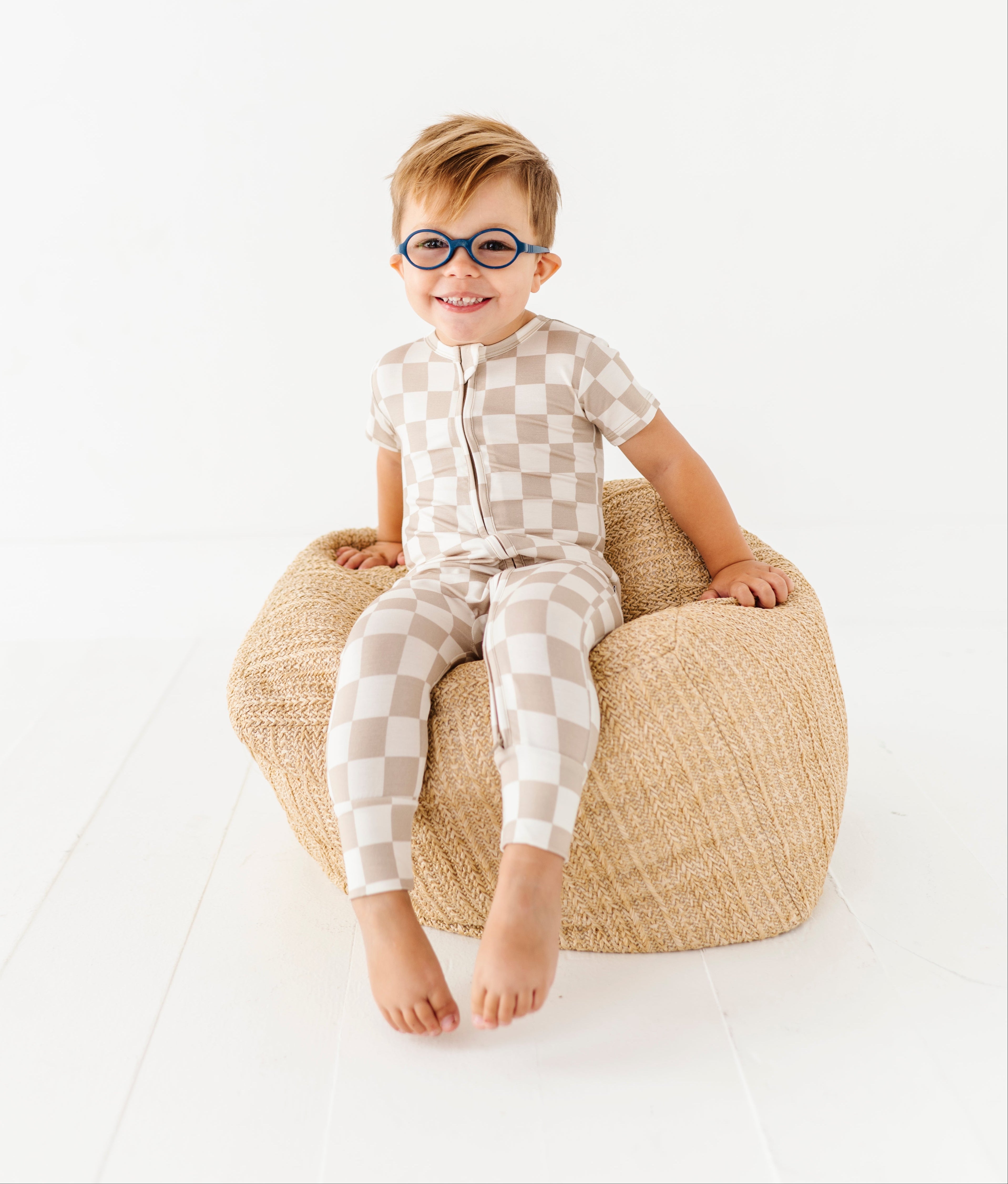 Oat Check Zip Romper
