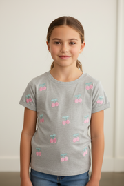 Tweenstyle By Stoopher - Cherries Tee - Grey