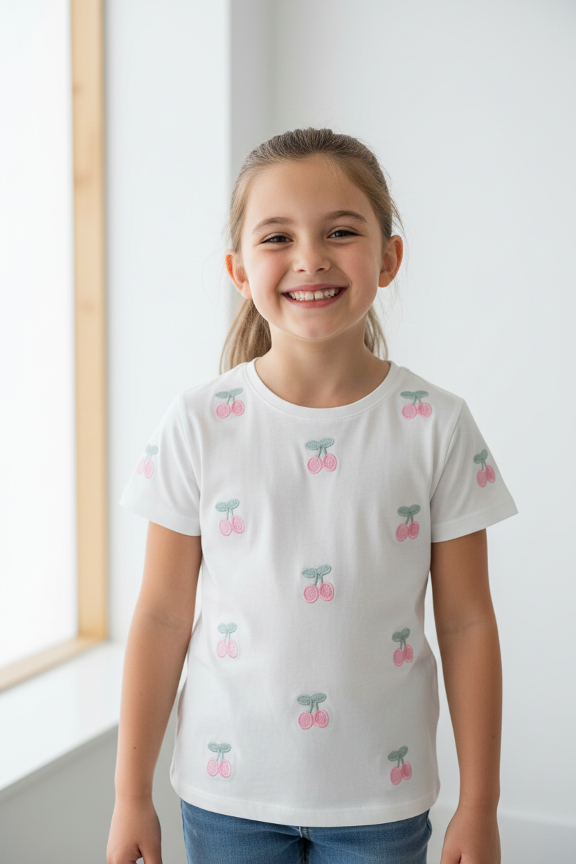 Tweenstyle By Stoopher - Cherries Patch Tee - White