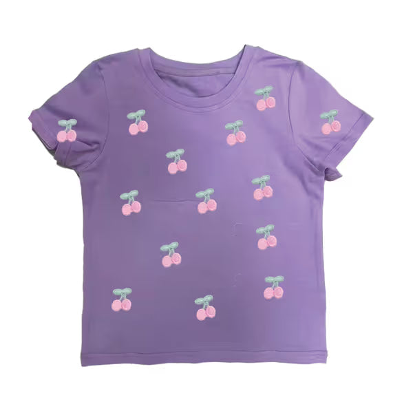 Tweenstyle By Stoopher - Cherries Patch Tee - Lavender