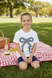 Tweenstyle By Stoopher - Gingham Bow Tee