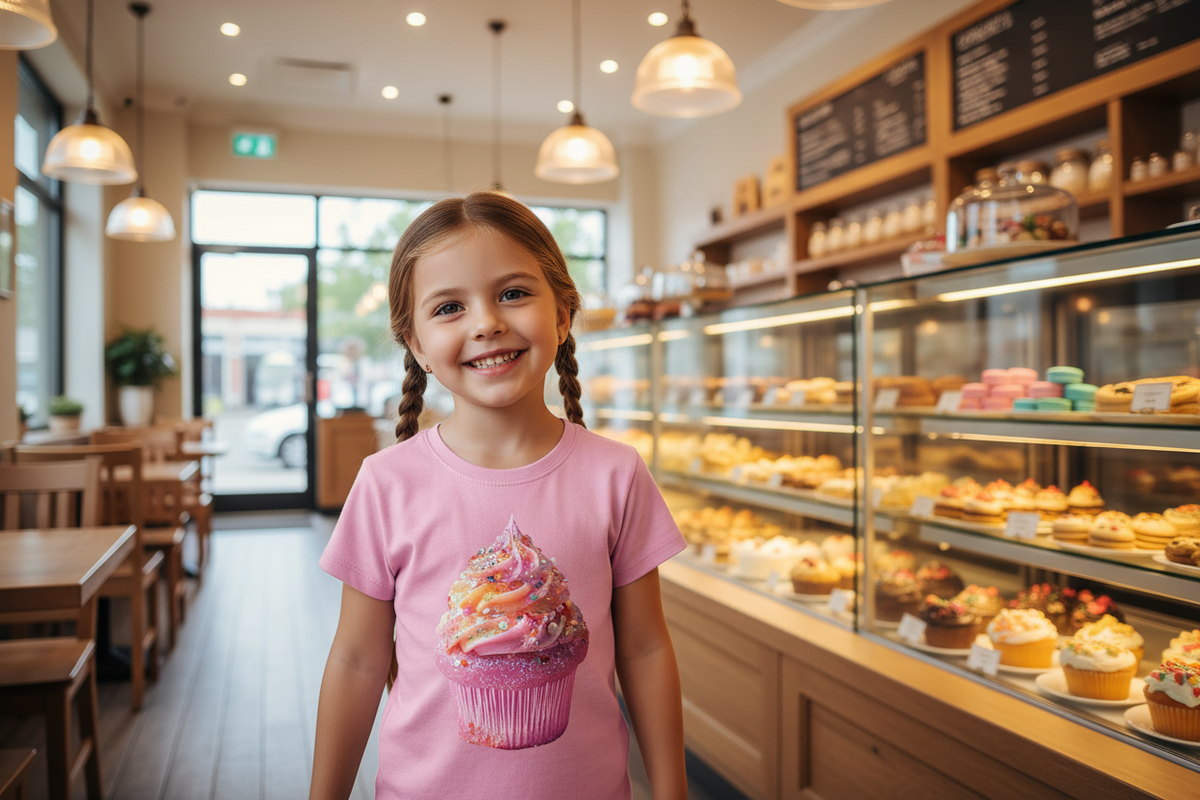 Tweenstyle By Stoopher - Pink Sparkly Sprinkle Cupcake Tee