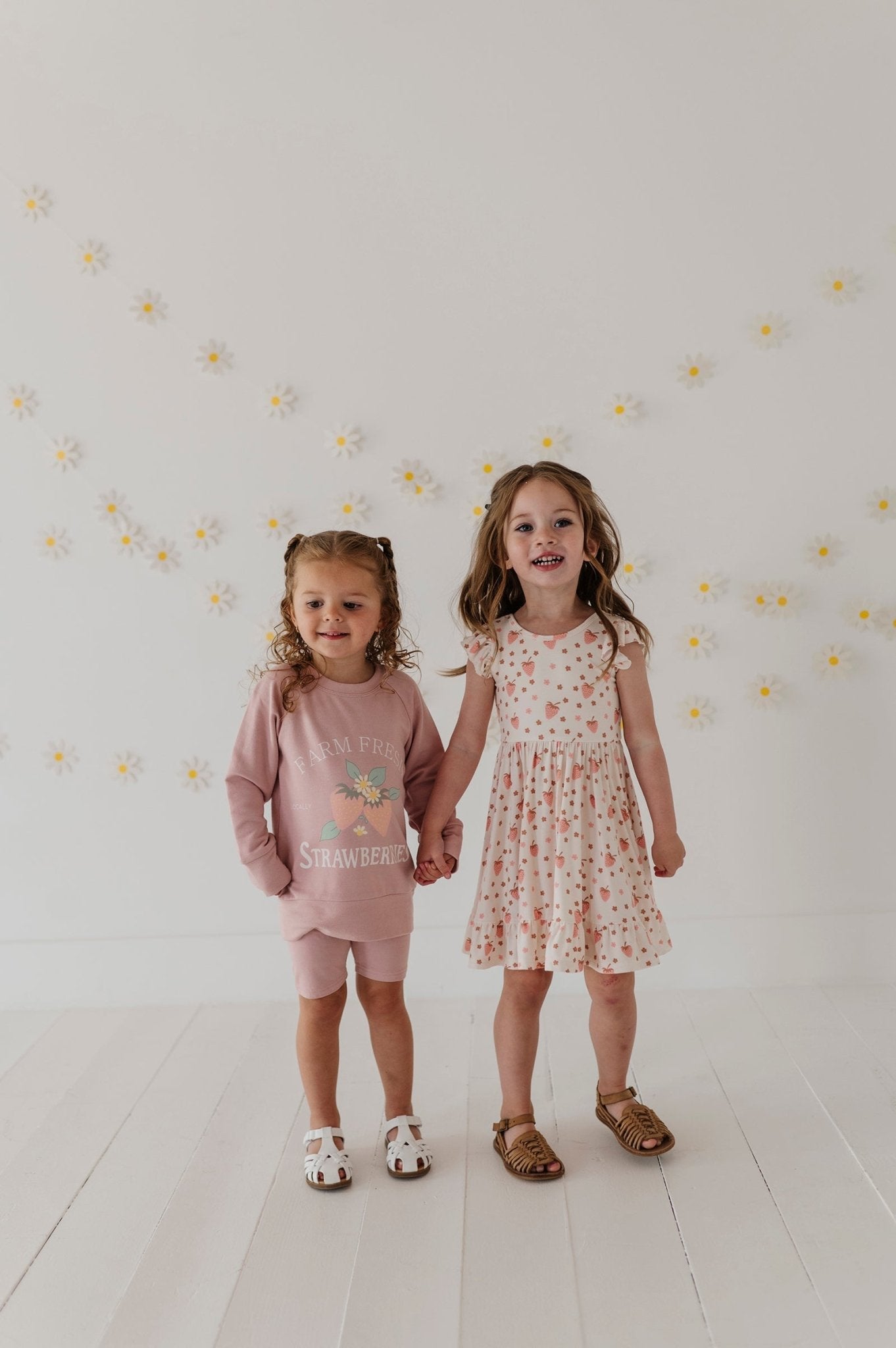Girls Raglan Sweatshirt In Farm Fresh Strawberries