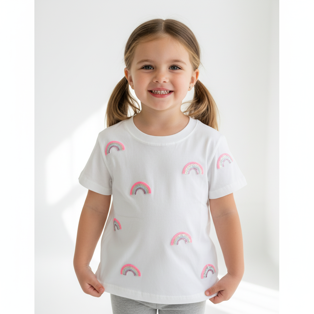 Tweenstyle By Stoopher - Sequin Rainbows T-shirt