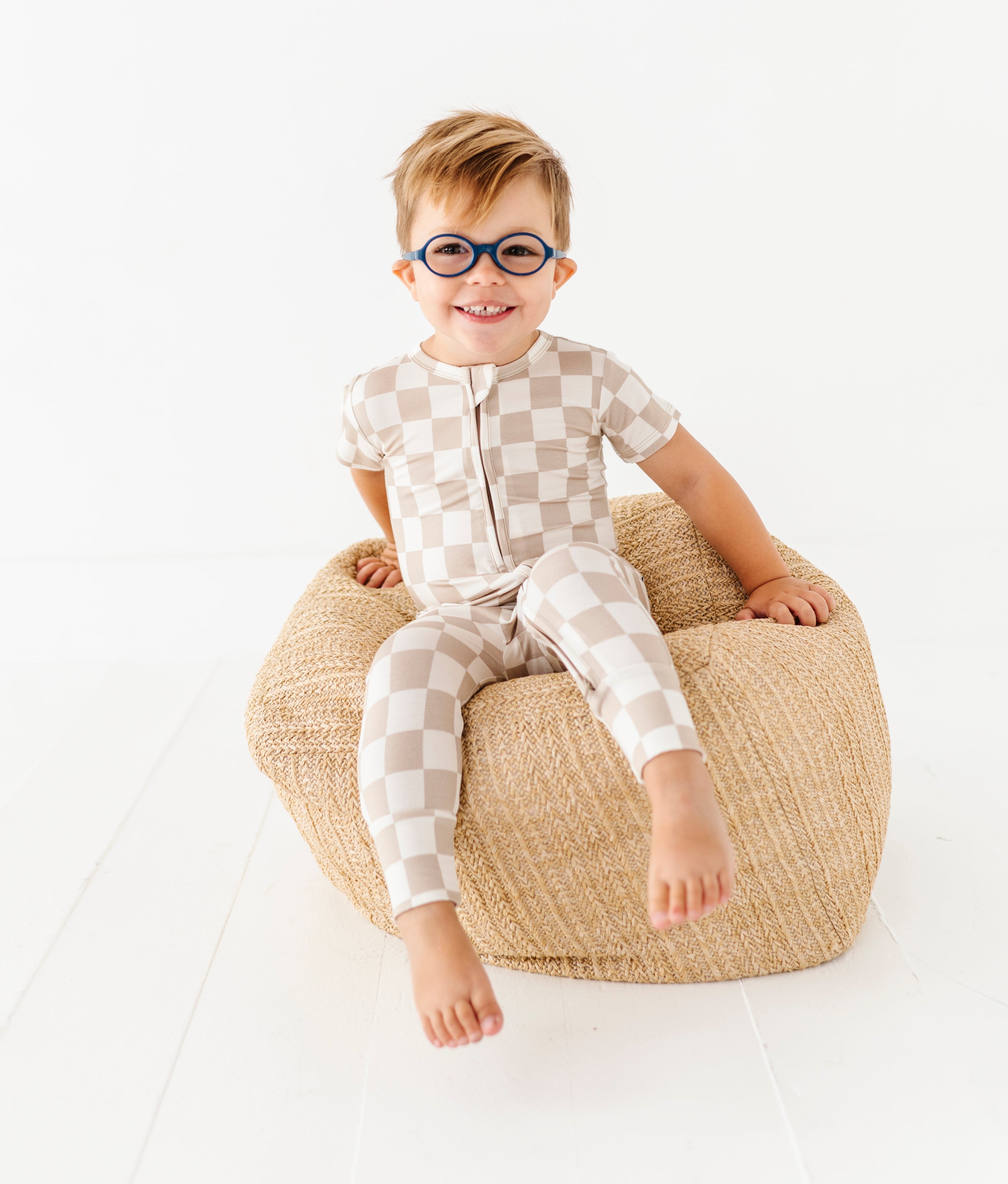 Oat Check Zip Romper