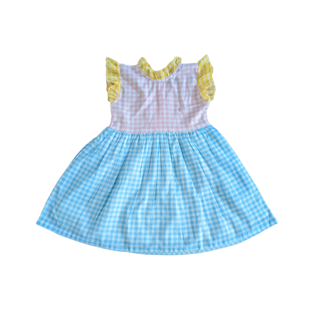 Gingham Multi Ruffle Dress