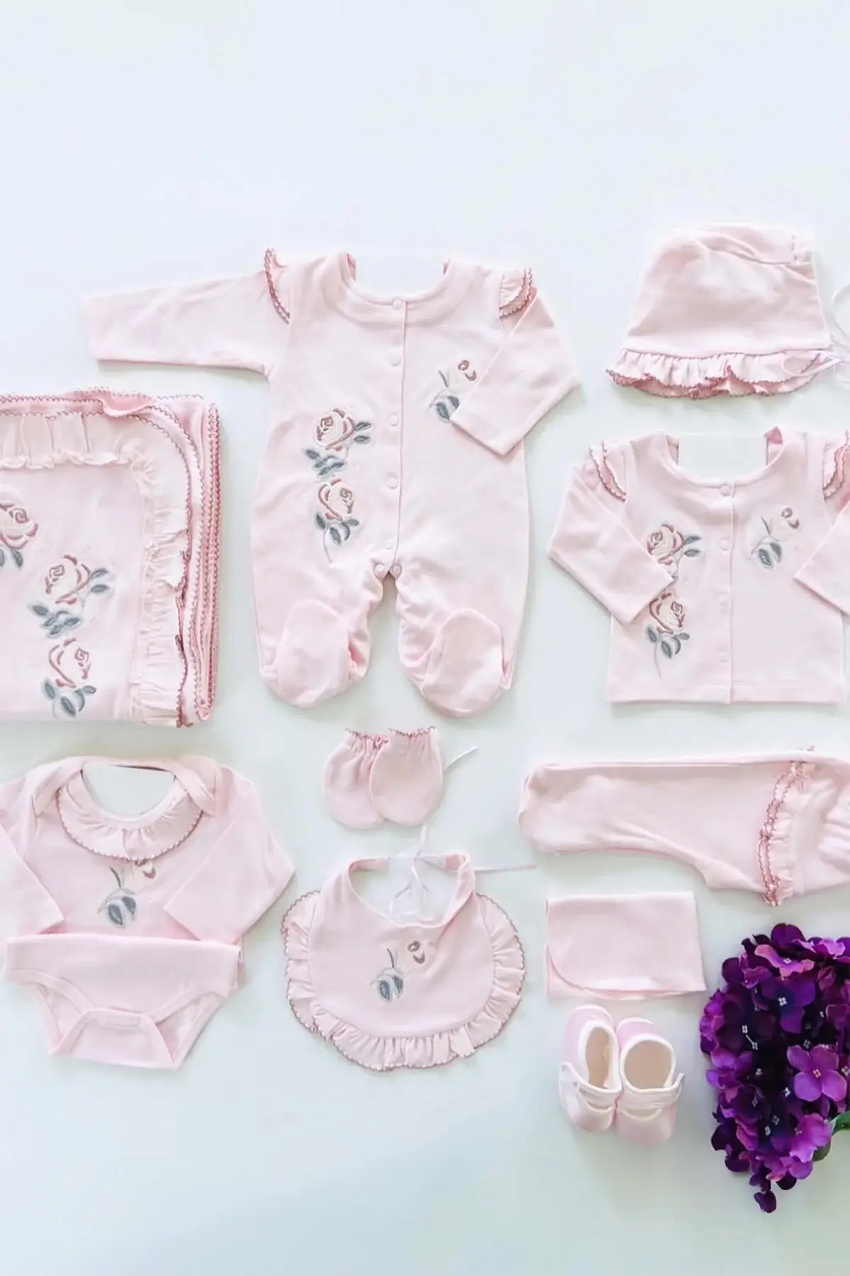 Heather Floral Newborn Coming Home Set (10 Pcs)