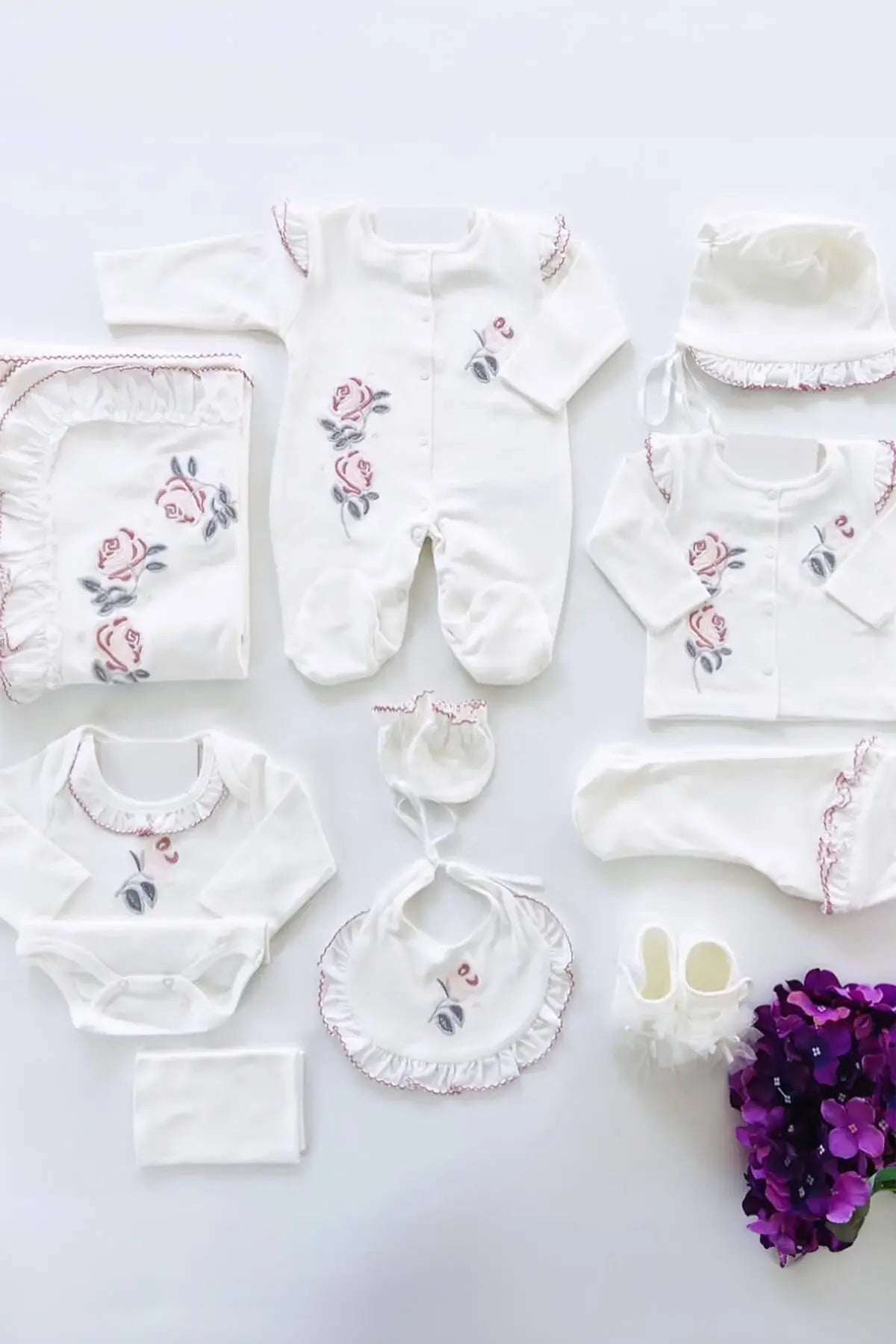 Heather Floral Newborn Coming Home Set (10 Pcs)