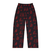 Witchy Toile In Pajama Pants In Black/red (adults)