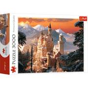 Red 3000 Piece Puzzle - Wintry Neuschwanstein Castle, Germany / Kirch