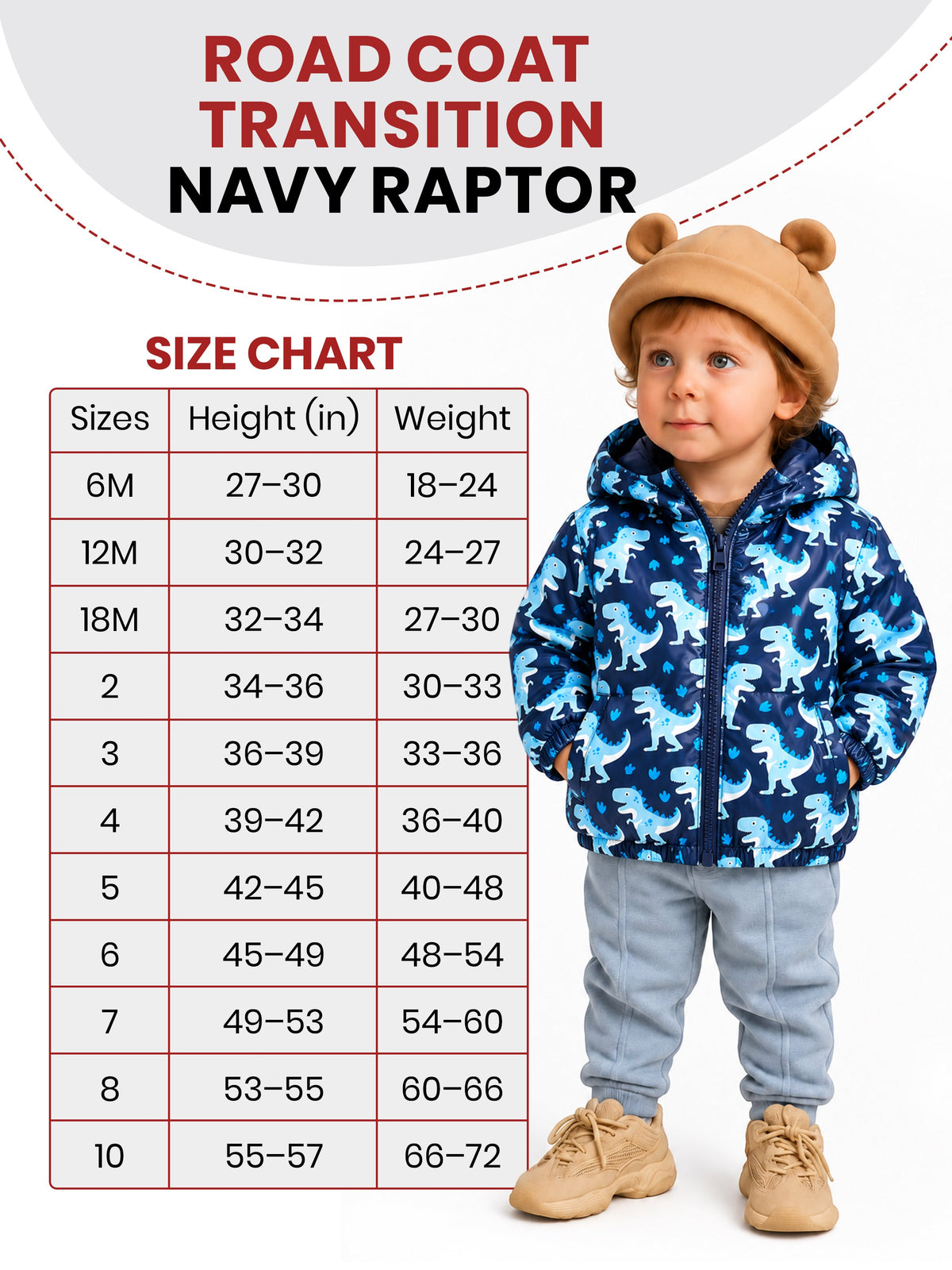 Car Seat Coat | The Road Coat Transition - Navy Raptor Print