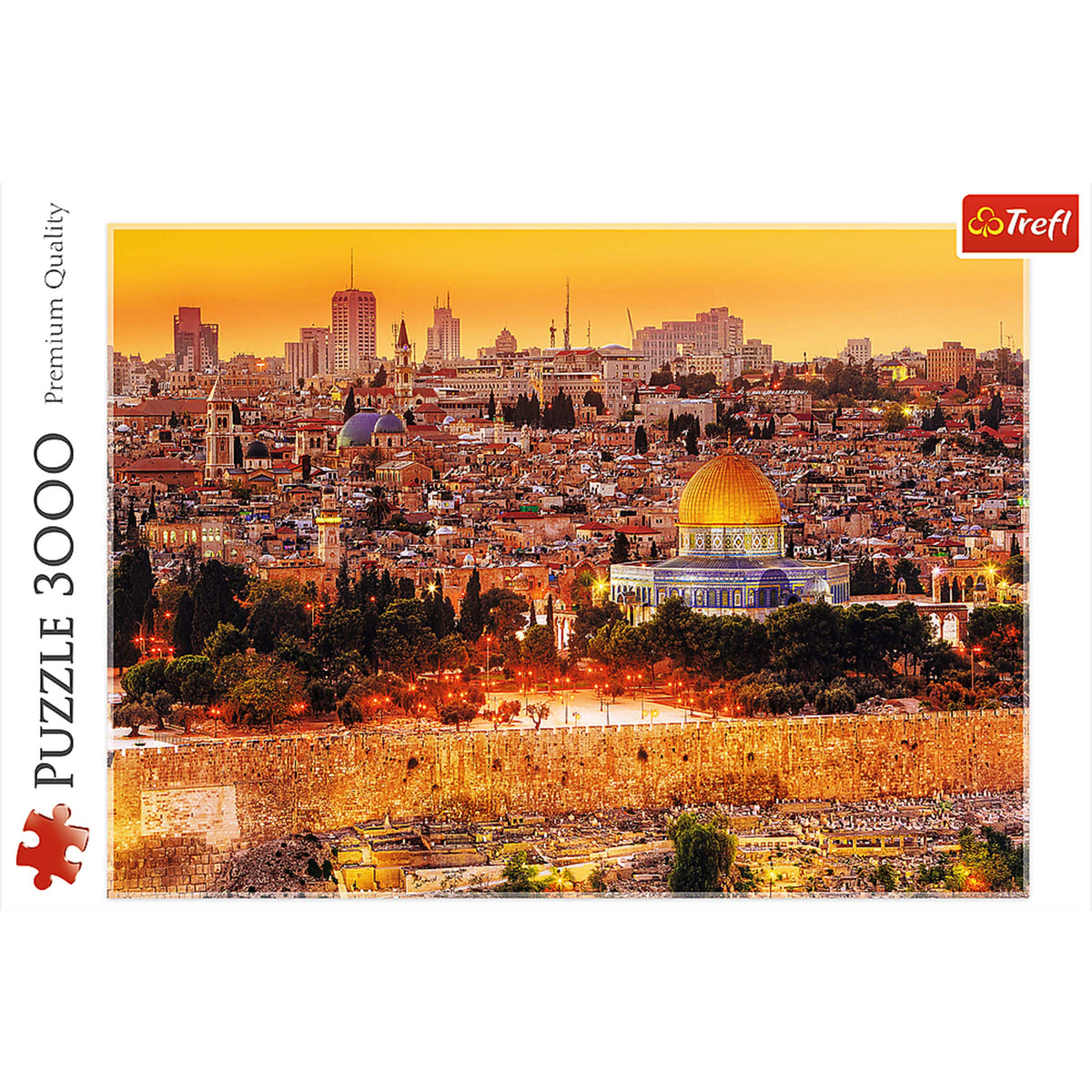 Red 3000 Piece Puzzle - The Roofs Of Jerusalem / Fototeca