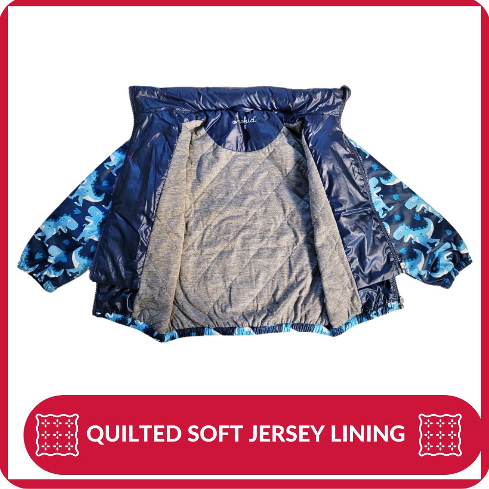 Car Seat Coat | The Road Coat Transition - Navy Raptor Print