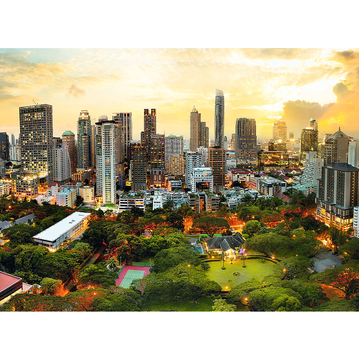 Red Sunset In Bangkok 3000 Piece Puzzle