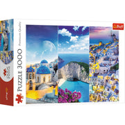Red Greek Holidays 3000 Piece Puzzle