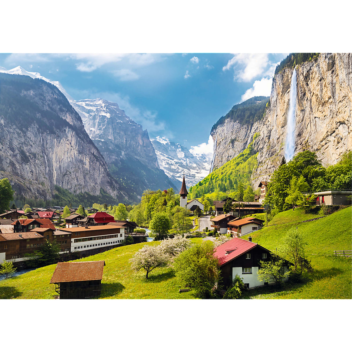 Red Lauterbrunnen, Switzerland 3000 Piece Puzzle