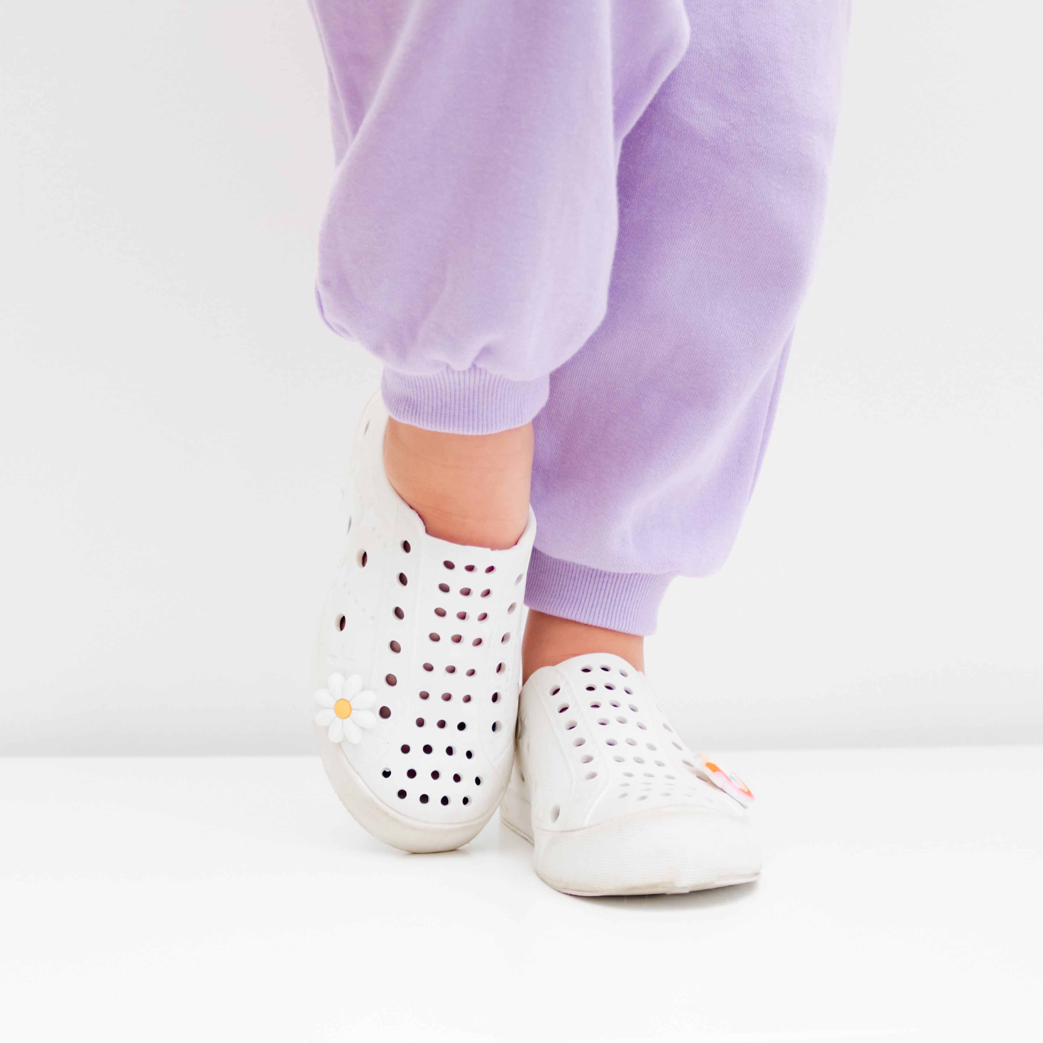 Toddler Perforated Slip On Water Sneakers in White - Harbor